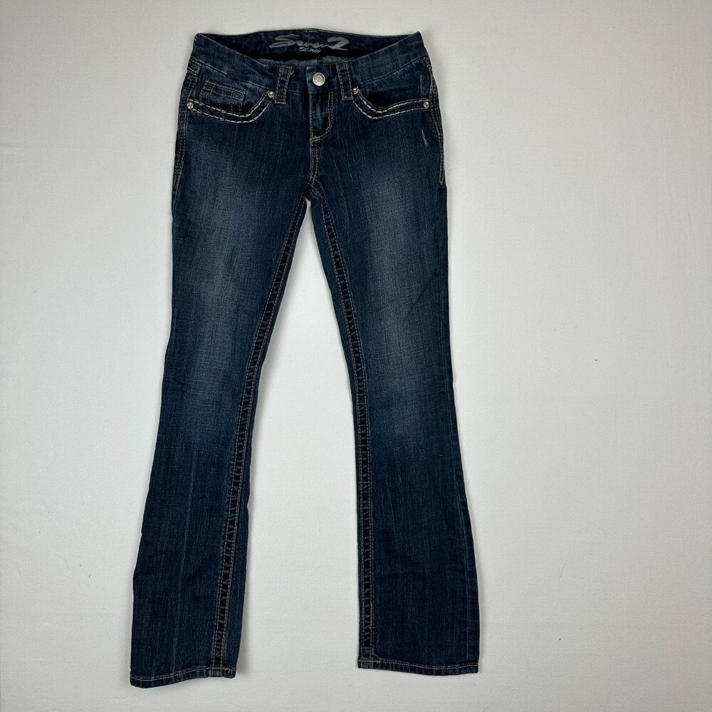 Seven7 Dark Wash Slim Boot Cut Jean Denim